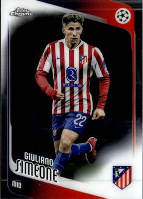 Giuliano Simeone Base Topps Chrome UEFA Club Competitions 100 NM0