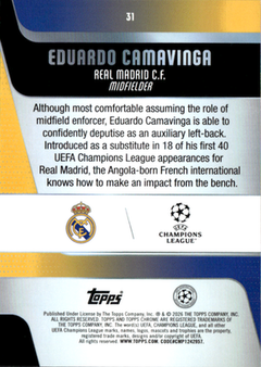 Eduardo Camavinga Base Topps Chrome UEFA Club Competitions 31 NM1