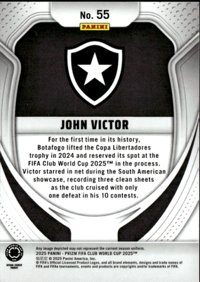 John Victor Base Panini Prizm FIFA Club World Cup 55 NM1