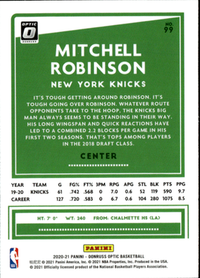Mitchell Robinson Base Donruss Optic 99 NM1