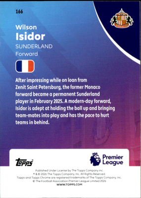 Wilson Isidor Base Topps Premier League 357 NM1