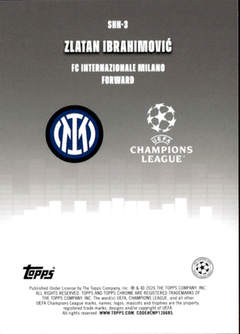Zlatan Ibrahimovic Topps Chrome  Champions League Silenced SHH 3 (NM)1
