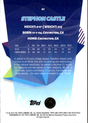 Stephon Castle SuperFractor Finest   SuperFractor 85 NM1