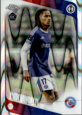 Mathis Amougou Raywave Refractor Topps Chrome UEFA Club Competitions 177 NM0
