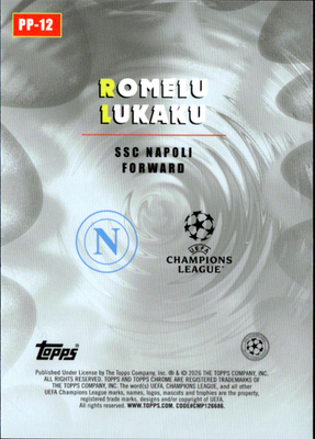 Romelu Lukaku Power Players Topps Chrome UEFA Club Competitions   PP 12 NM1