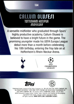 Callum Olusesi Base Topps Chrome UEFA Club Competitions 134 NM1