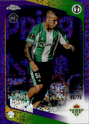 Pablo García Topps Chrome UEFA Club Competitions   Purple Refractor 174 NM0