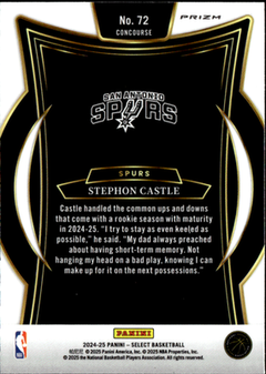 Stephon Castle Blue Cracked Ice Prizm Panini Select   Prizm 72 NM1