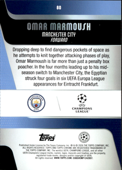 Omar Marmoush Base Topps Chrome UEFA Club Competitions 80 NM1