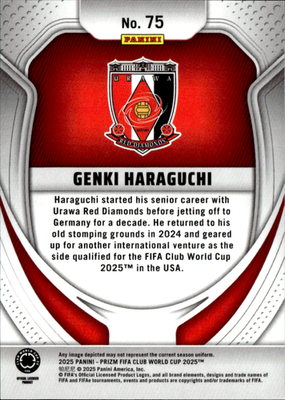 Genki Haraguchi Base Panini Prizm FIFA Club World Cup 75 NM1