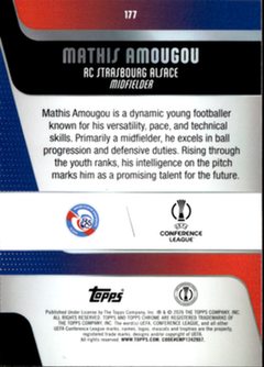 Mathis Amougou Raywave Refractor Topps Chrome UEFA Club Competitions 177 NM1