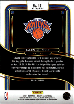 Jalen Brunson Premier Level Prism Select 151 NM1