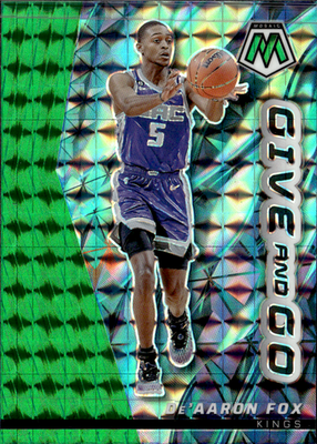 De'Aaron Fox Give and Go Mosaic Panini Mosaic   Give and Go Mosaic 8 NM0
