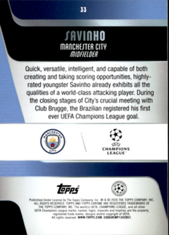 Savinho Raywave Refractor Topps Chrome UEFA Club Competitions 33 NM1