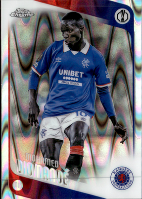 Mohamed Diomande Raywave Refractor Topps Chrome UEFA Club Competitions 45 NM0
