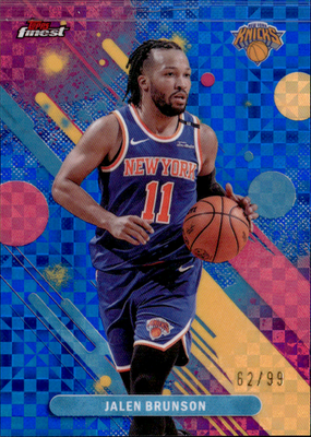 Jalen Brunson Blue X Fractor Finest   Blue X Fractor 26 NM Numbered 62/990