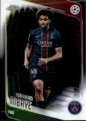 Ibrahim Mbaye Base Topps Chrome UEFA Club Competitions 158 NM0