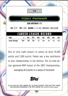 Tony Parker Chrome Cosmic   Gold Interstellar Refractors 114 NM1