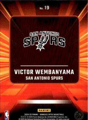 Victor Wembanyama Express Lane Donruss Optic   Express Lane 19 NM1