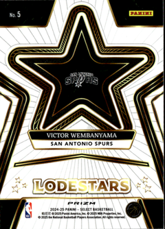 Victor Wembanyama Lodestars Silver Prizms Panini Select   5 NM1
