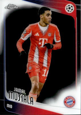 Jamal Musiala Base Topps Chrome UEFA Club Competitions 130 NM0