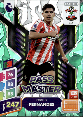 Mateus Fernandes Diamond Foil Blue Panini Adrenalyn   314 NM0
