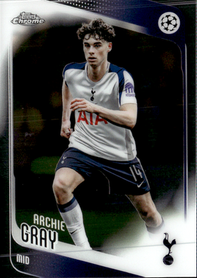 Archie Gray Base Topps Chrome UEFA Club Competitions 165 NM0