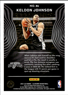 Keldon Johnson Emerald Panini Illusions   Emerald 86 NM1
