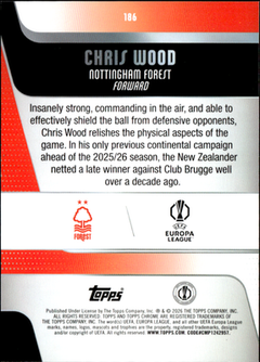 Chris Wood Blue Mini Diamonds Topps Chrome UEFA Club Competitions   186 NM1