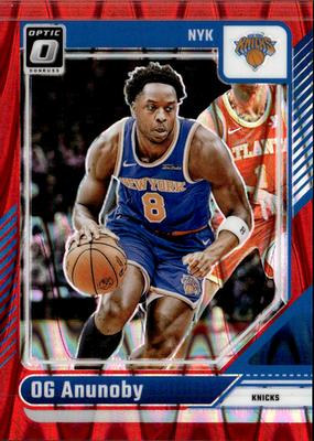 OG Anunoby Red Seismic Donruss Optic   Red Seismic 51 NM0