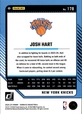 Josh Hart Red Disco Donruss   Red Disco 178 NM1