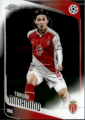 Takumi Minamino Base Topps Chrome UEFA Club Competitions 123 NM0