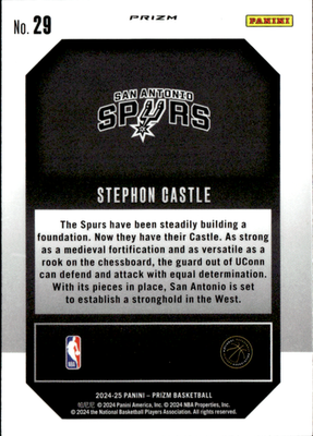 Stephon Castle Emergent Prizms Silver Panini Prizm   29 NM1