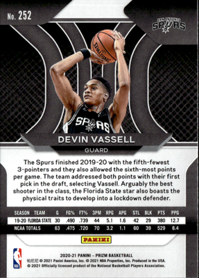 Devin Vassell Base Panini Prizm 252 NM1