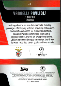 Vangelis Pavlidis Geometric Refractor Topps Chrome UEFA Club Competitions  34 NM1
