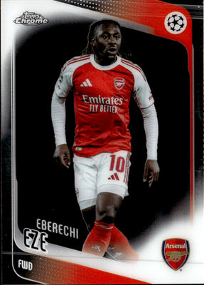 Bukayo Saka Topps Chrome UEFA Club Competitions 194 NM0