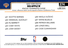 Big Apple W: Knicks Teammates Shine Base Topps 274 NM1