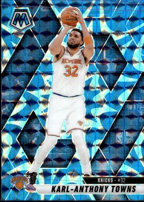 Karl Anthony Towns Reactive Blue Mosaic Panini Mosaic   Mosaic 97 NM0