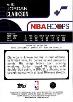 Jordan Clarkson Hoops 192 NM Numbered 41/2991