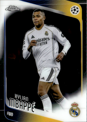 Kylian Mbappé Base Topps Chrome UEFA Club Competitions 112 NM0