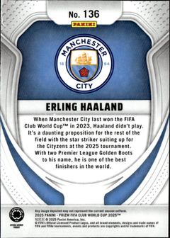 Erling Haaland Base Panini Prizm FIFA Club World Cup 136 NM1