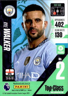 Kyle Walker Base Panini Top Class Premier League 34 NM1