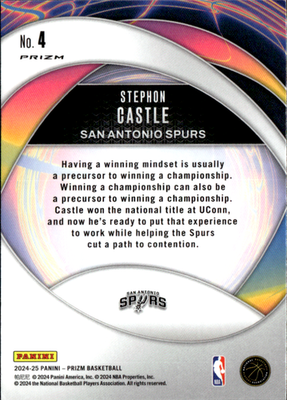 Stephon Castle Instant Impact Prizms Silver Panini Prizm    4 NM1