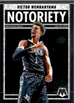 Victor Wembanyama Notoriety Panini Mosaic   Notoriety 3 NM0