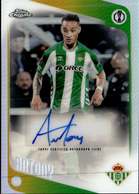 Antony Chrome Autographs Topps Chrome UEFA Club Competitions   CA A NM0