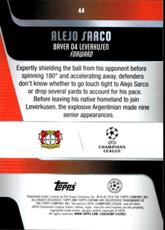 Alejo Sarco Base Topps Chrome UEFA Club Competitions 44 NM1
