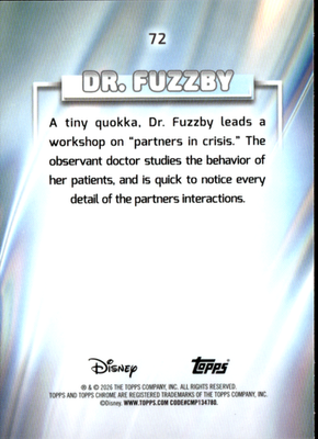 Dr. Fuzzby Base Topps Chrome Disney 72 NM1