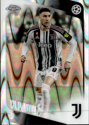 Dušan Vlahović Base Topps Chrome RAYWAVE UEFA Club Competitions 175 NM0