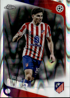 Julián Alvarez Refractor Raywave Topps Chrome UEFA Club Competitions  154NM0