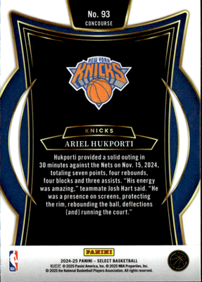 Ariel Hukporti Blue (Retail) Panini Select   Blue (Retail) 93 NM1